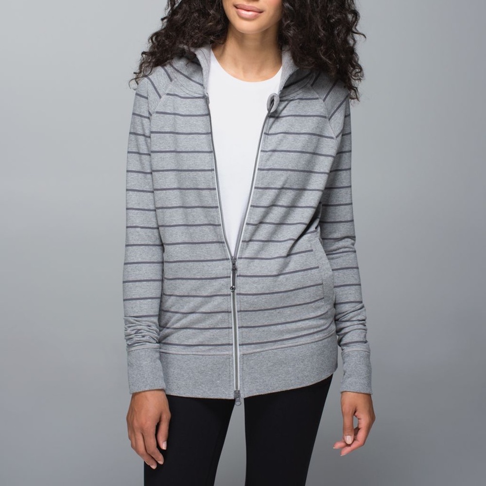 Lululemon rollin with my omies striped zip up